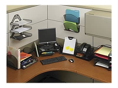 Safco Onyx Phone and Utility Tray with Drawer  Desktop Organizer  Durable Steel Construction - Image 5